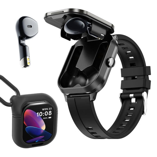 [Local]Smart Watch with Earbuds, Comes with a Silicone Protective Case, Wireless Calling, Music Play, 100+ Sport Modes Calories, Fitness Tracker, Smartwatch for Men Women, Compatible with Android and Iphone,The Best Gift for Family and Friends