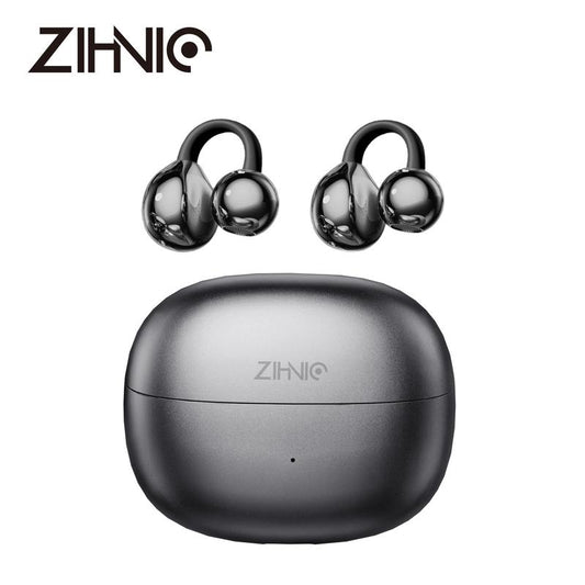 ZIHNIC M108 Clip-On Earbuds,Open Ear Earbuds Wireless Bluetooth 5.4, Lightweight Open Ear Headphones with C-Shaped Bridge,Slim Hook,50H Battery,Waterproof,For Glasses Wearers and Workouts